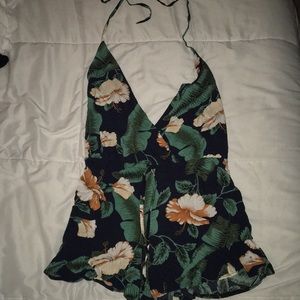 Backless romper.